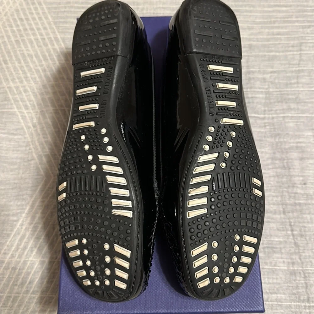 Stuart Weitzman Black Patent Leather Mach Driving Moccasins size 8M - Picture 5 of 13